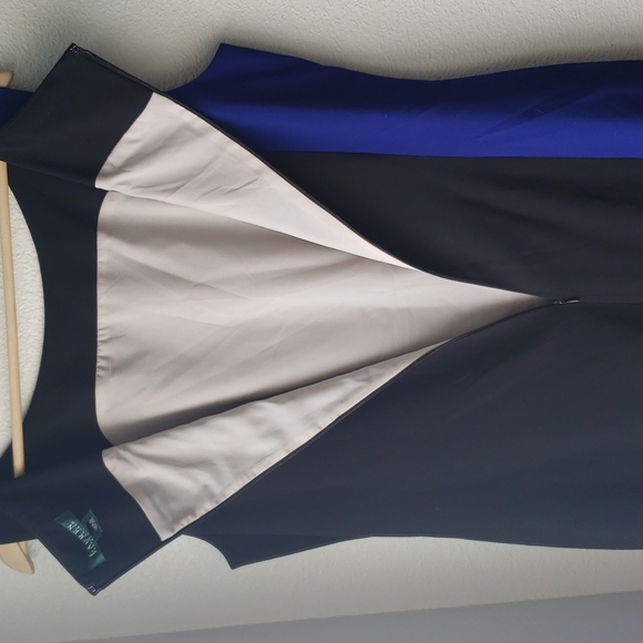 Ralph Lauren Black, Cream, and Blue Work Dress - Picture 5 of 6